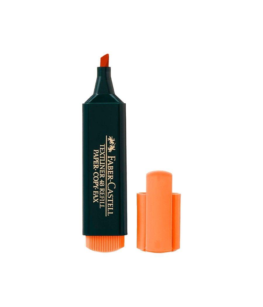 Rotulador faber fluorescente 48-15 naranja pack 10 unidades