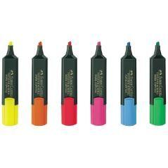 Rotulador faber fluorescente 48-15 naranja pack 10 unidades