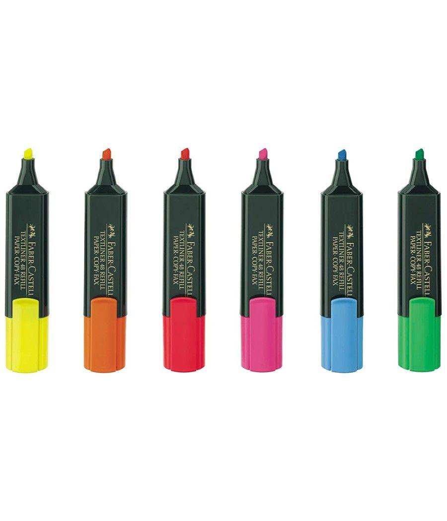 Rotulador faber fluorescente 48-15 naranja pack 10 unidades