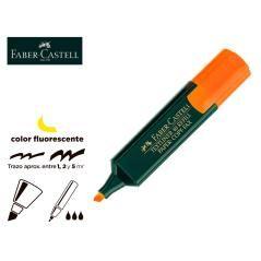 Rotulador faber fluorescente 48-15 naranja pack 10 unidades