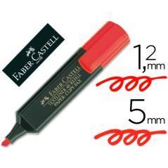 Rotulador faber fluorescente 48-21 rojo pack 10 unidades