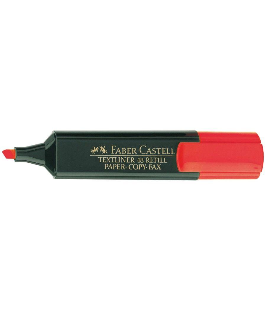 Rotulador faber fluorescente 48-21 rojo pack 10 unidades