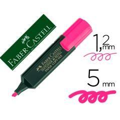 Rotulador faber fluorescente 48-28 rosa pack 10 unidades