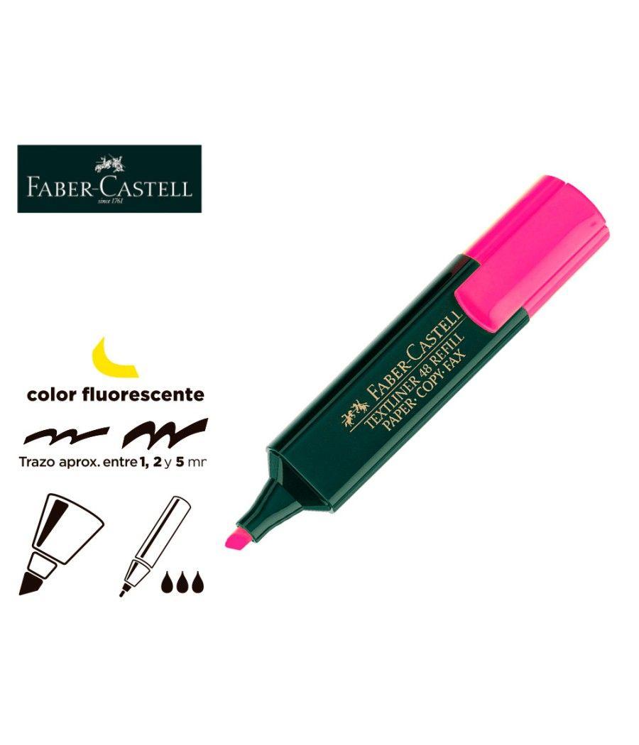 Rotulador faber fluorescente 48-28 rosa pack 10 unidades