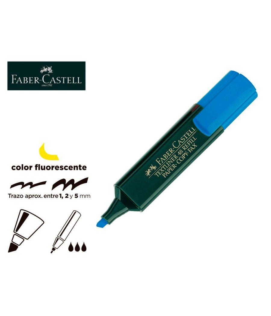 Rotulador faber fluorescente 48-51 azul pack 10 unidades