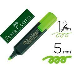 Rotulador faber fluorescente 48-63 verde pack 10 unidades