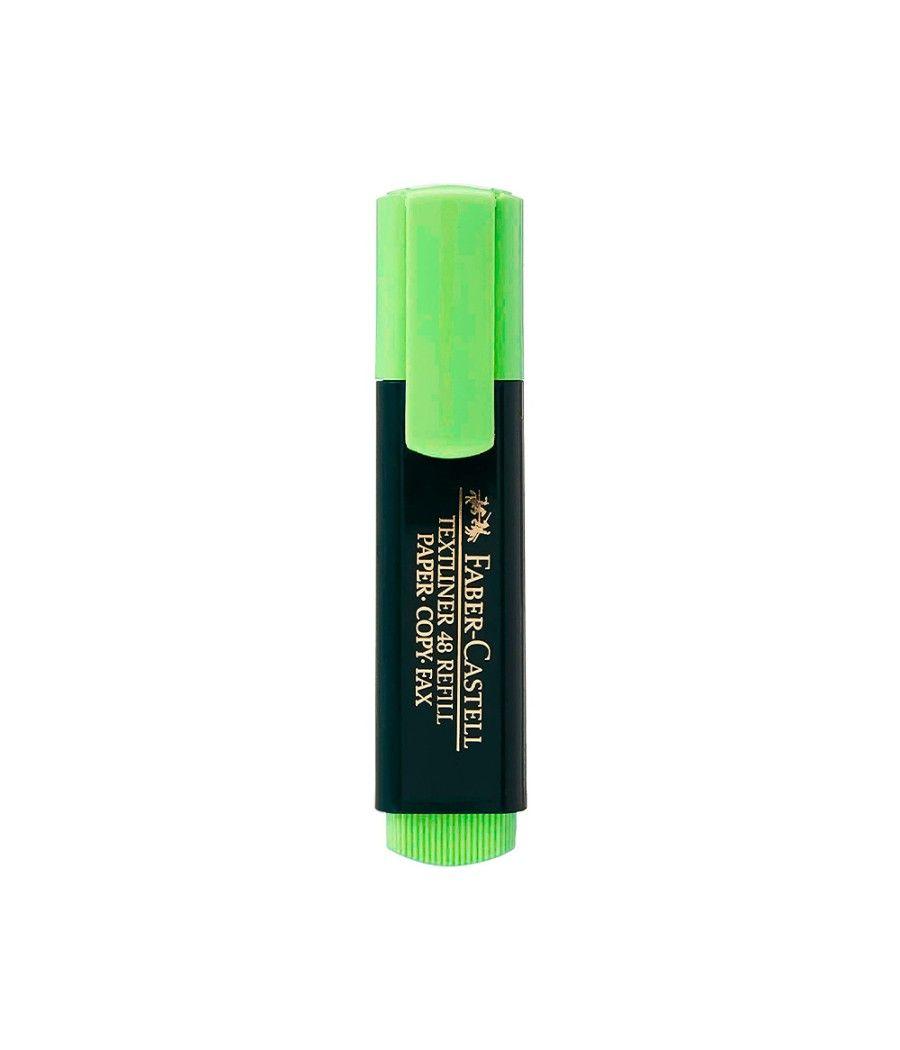 Rotulador faber fluorescente 48-63 verde pack 10 unidades