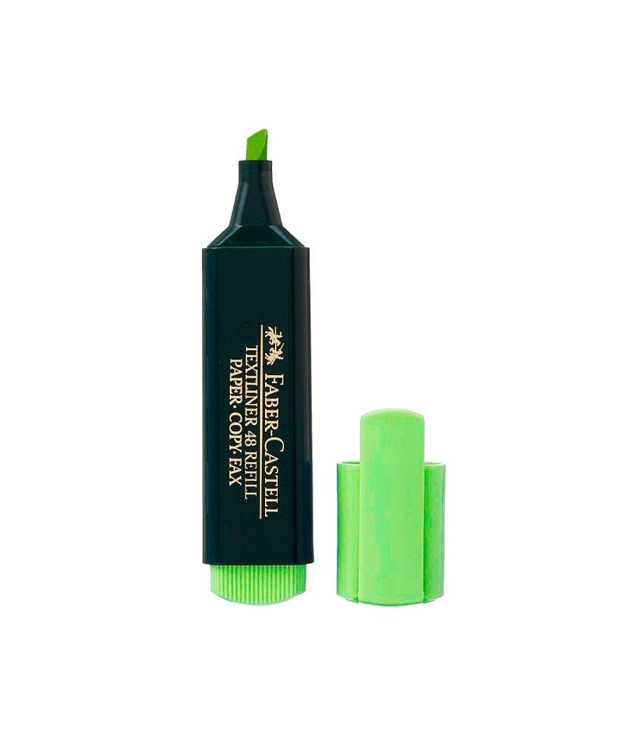 Rotulador faber fluorescente 48-63 verde pack 10 unidades