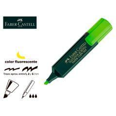 Rotulador faber fluorescente 48-63 verde pack 10 unidades