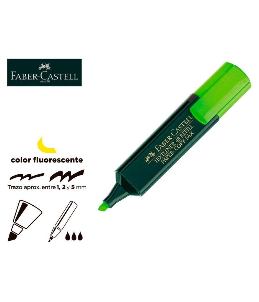 Rotulador faber fluorescente 48-63 verde pack 10 unidades