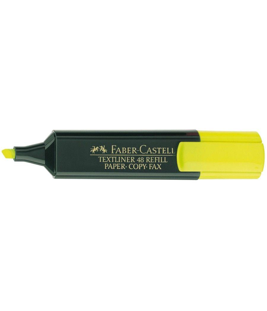 Rotulador faber fluorescente 48-07 amarillo pack 10 unidades