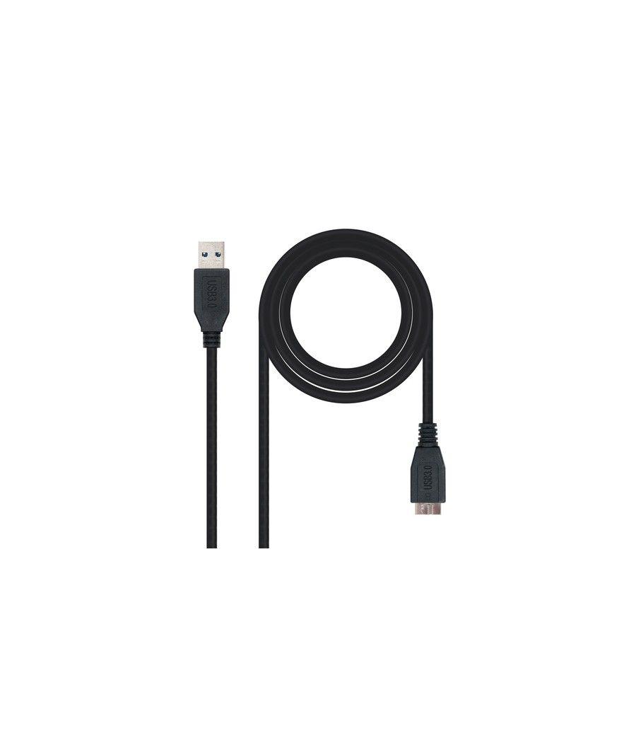 Nanocable CABLE USB 3.0, TIPO A/M-MICRO B/M, NEGRO, 1.0 M - Imagen 1