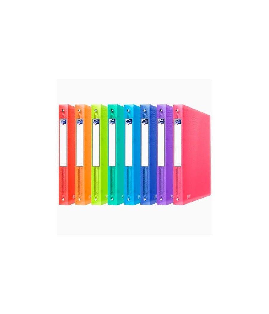 Oxford carpeta de anillas 4x30 urban pp a4 colores surtidos translúcidos -10u-