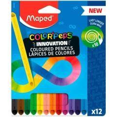 Maped lápices de colores color´peps infinity estuche de 12 surtidos