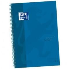 Oxford cuaderno europeanbook 1 touch microperforado write & erase a4+ 80h 5x5mm t/extradura azul denim