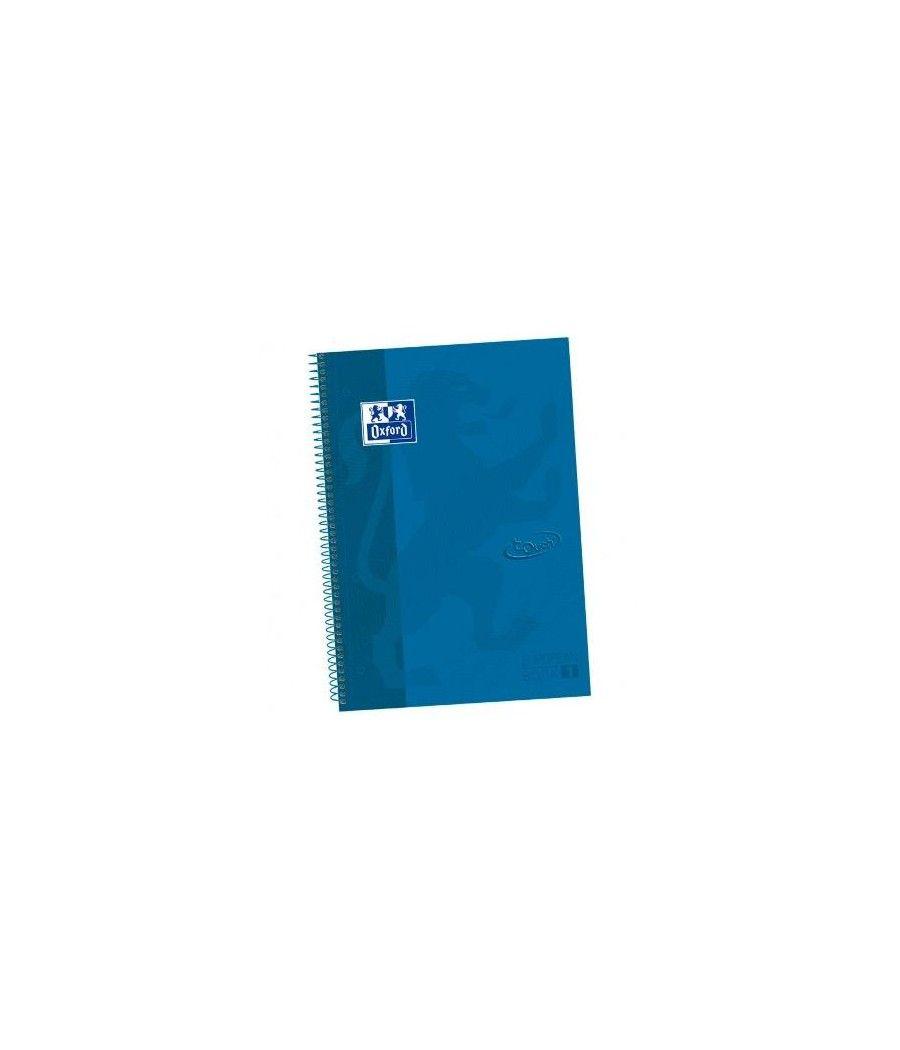 Oxford cuaderno europeanbook 1 touch microperforado write & erase a4+ 80h 5x5mm t/extradura azul denim