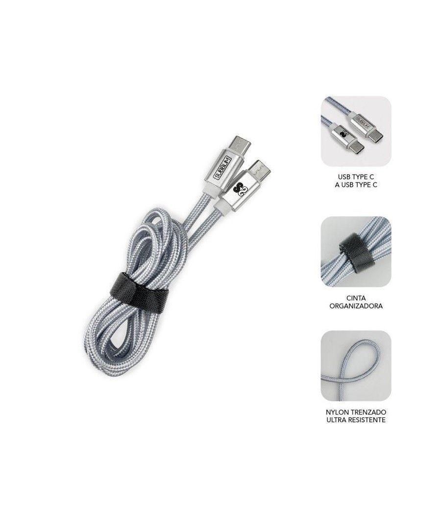 Cargador de Coche Subblim SUB-CHG-5CPD01/ 2xUSB + Cable USB Tipo-C/ 2.4A/ Plata - Imagen 5