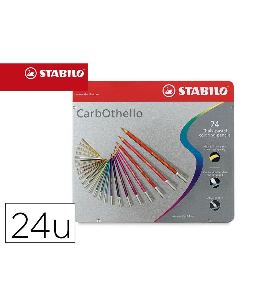 Lápices de colores stabilo acuarelables carbothello arty estuche metélico de 24 colores surtidos