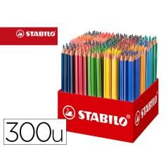 Lápices de colores stabilo trio az school pack de 300 unidades surtidas 20 colores