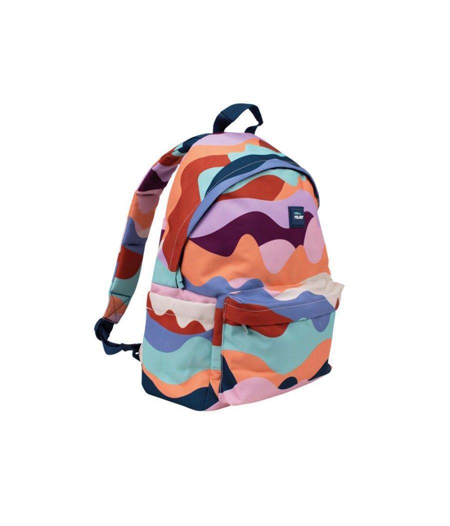 Mochila milan serir the fun urbana clasica con 2 cremalleras multicolor 150x300x440 mm