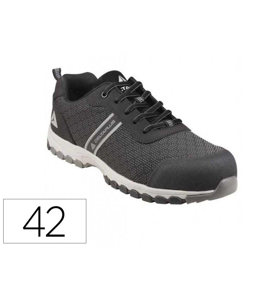 Zapato de seguridad deltaplus boston deportivo poliéster con refuerzo tpu suela sellada negro talla 42