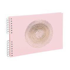 Album de fotos espiral exacompta ellipse 50 paginas 32x22 cm color rosa