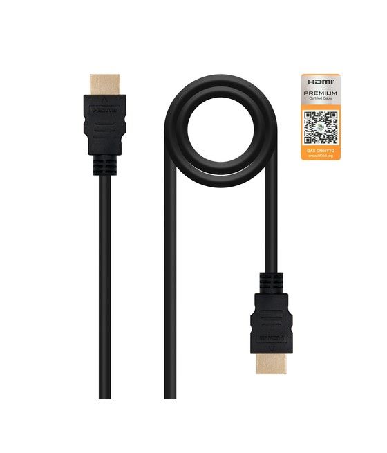 Nanocable HDMI V2.0, 1.5m cable HDMI 1,5 m HDMI tipo A (Estándar) Negro - Imagen 1