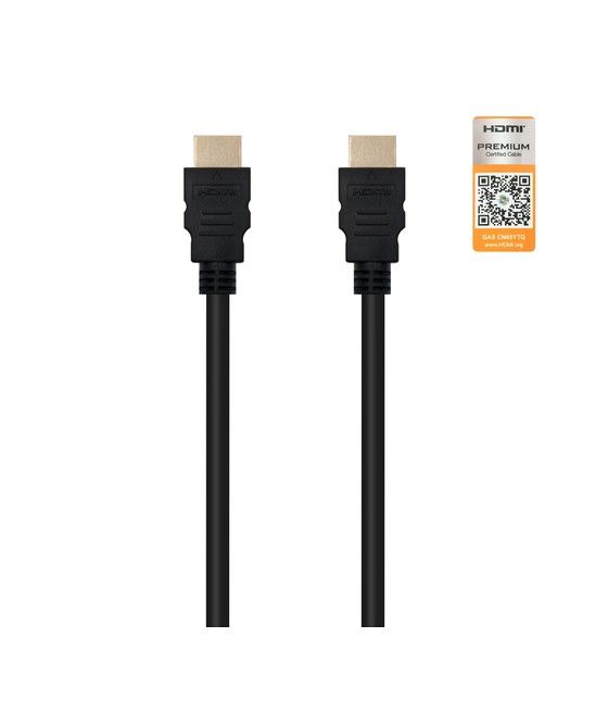 Nanocable HDMI V2.0, 1.5m cable HDMI 1,5 m HDMI tipo A (Estándar) Negro - Imagen 2