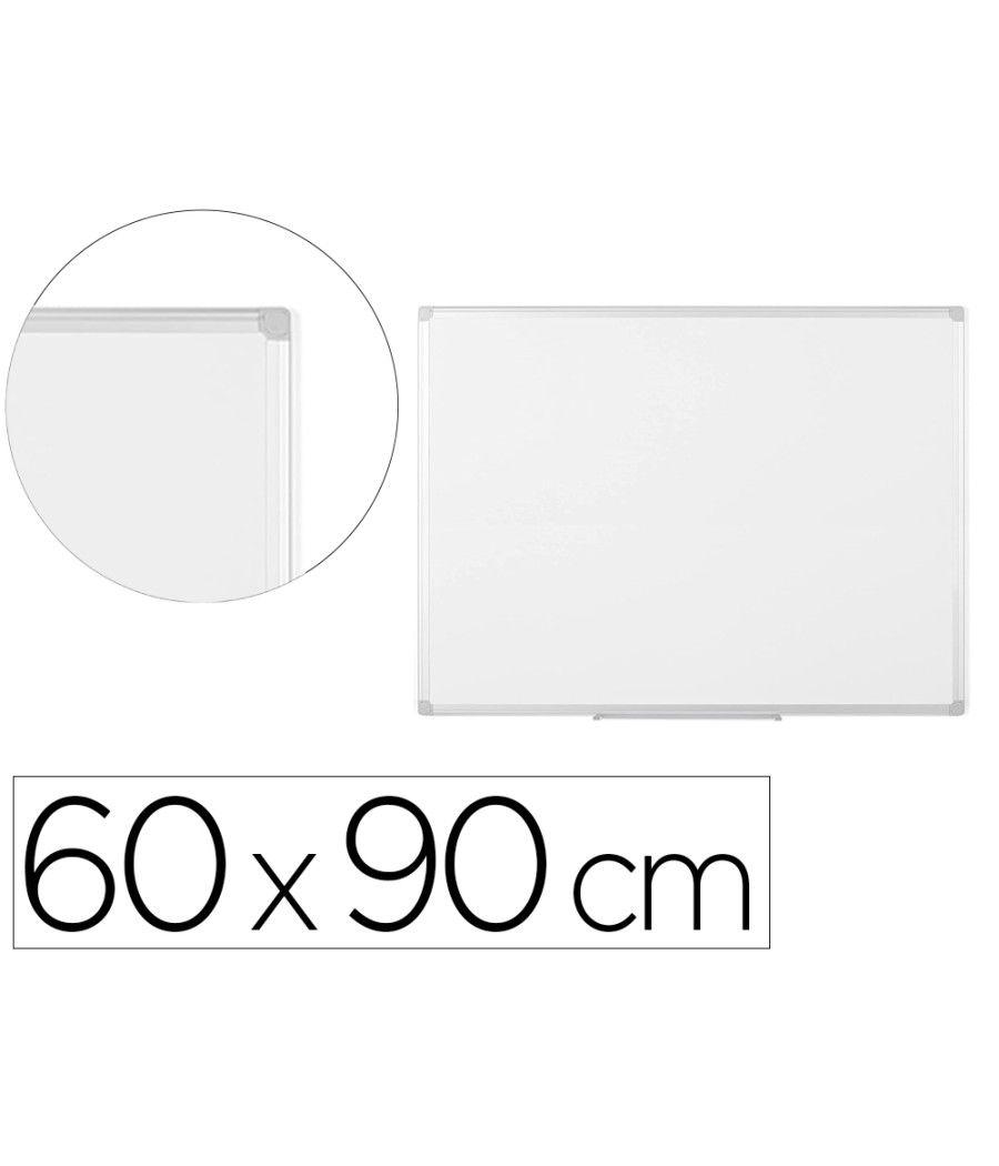 Pizarra blanca bi-office earth lacada magnética marco de aluminio 600x900 mm