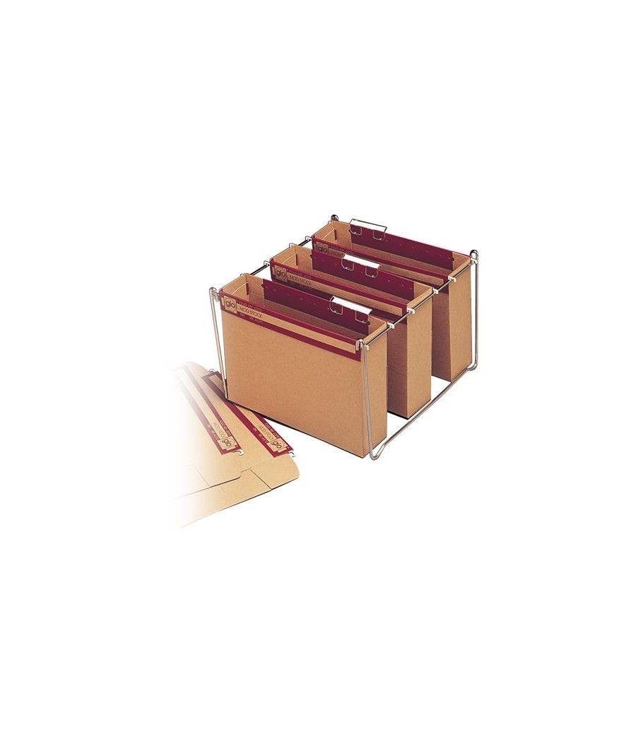 Gio carpeta colgante visor superior stock cartón corrugado eco folio con etiquetas -10u-