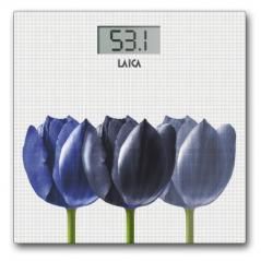 Bascula de baño electronica laica ps1075w blanco flores azules 180kg