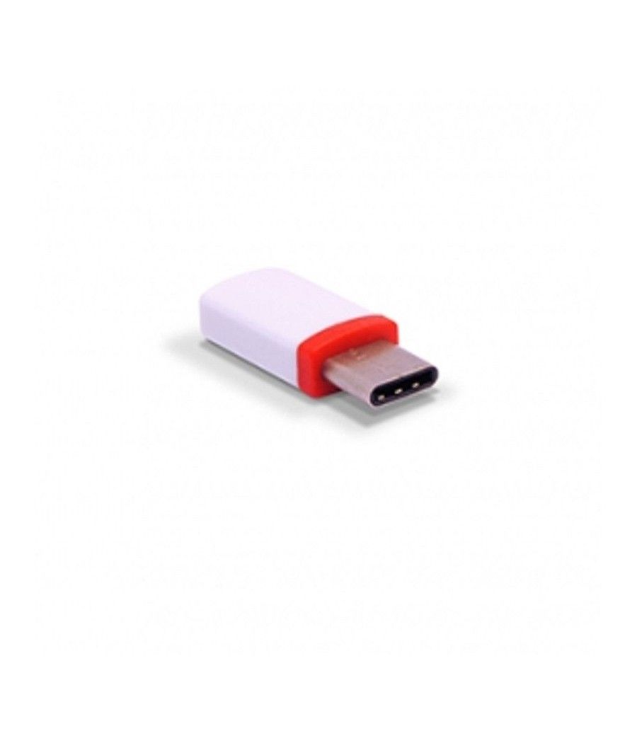 Adaptador Micro USB 3GO A201 Micro USB Hembra - USB Tipo-C Macho/ Blanco y Rojo - Imagen 1