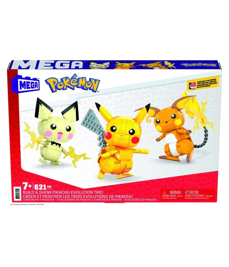 Figura mattel mega construx pokemon 3 pokemon pichu - pikachu y raichu