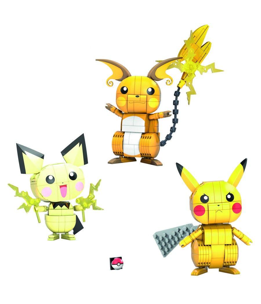 Figura mattel mega construx pokemon 3 pokemon pichu - pikachu y raichu