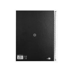 Cuaderno espiral liderpapel a4 micro antartik tapa forrada80h 90 gr rayado puntos 1 banda 4 taladros negro