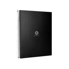 Cuaderno espiral liderpapel a4 micro antartik tapa forrada80h 90 gr rayado puntos 1 banda 4 taladros negro