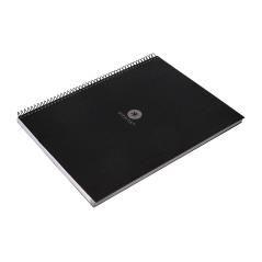 Cuaderno espiral liderpapel a4 micro antartik tapa forrada80h 90 gr rayado puntos 1 banda 4 taladros negro