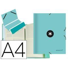 Carpeta liderpapel antartik clasificadora a4 12 departamentos goma cartón forrado color menta