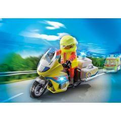 Playmobil moto de emergencias con luz intermiente