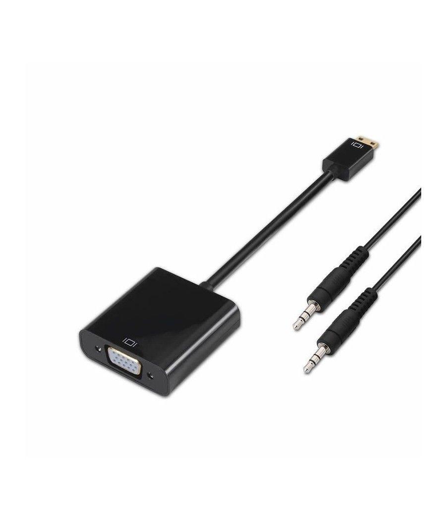 Adaptador Aisens A122-0127/ Mini HDMI Macho - VGA Hembra/ Jack 3.5 Hembra - Imagen 1