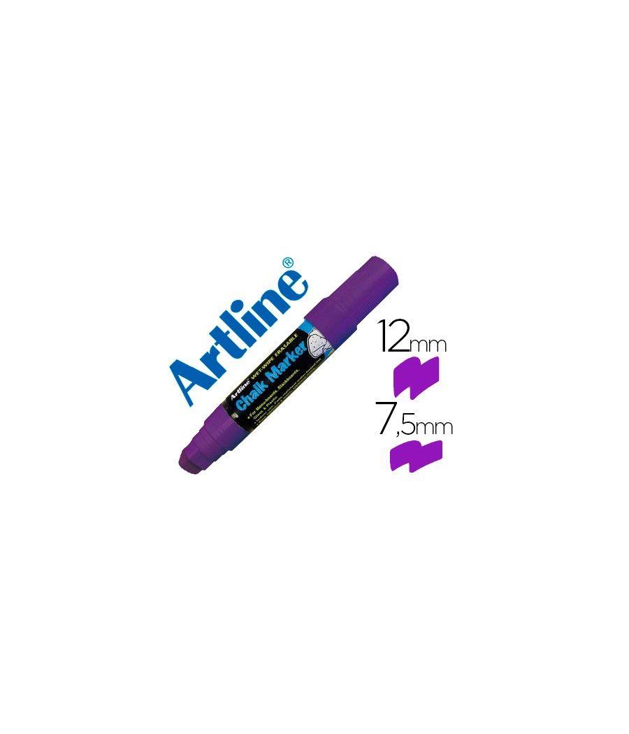 Rotulador artline pizarra verde negra epw-12 mm color violeta pack 6 unidades