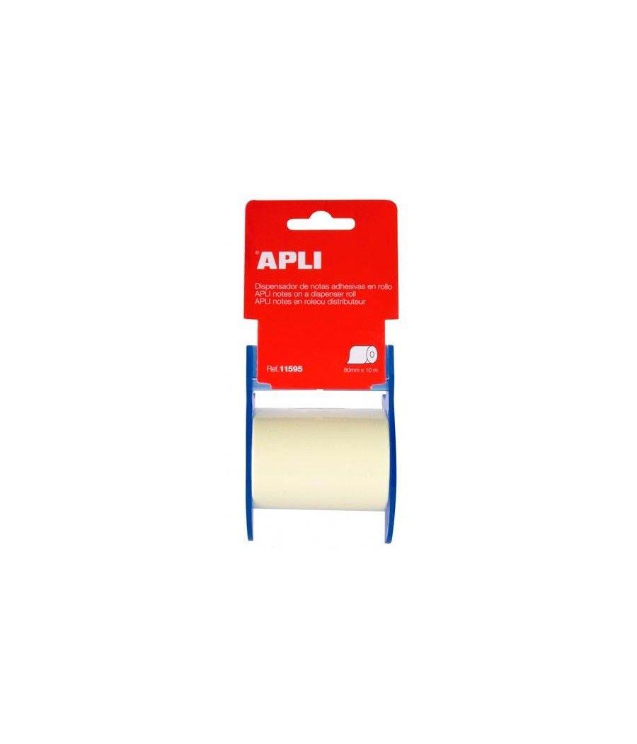 Apli dispensador de notas adhesivas en rollo 60mmx10m amarillo pastel