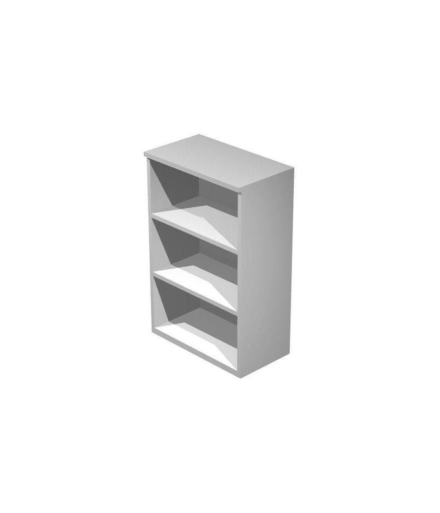 Artexport estantería media presto abierta 2 estantes 22mm regulables con trasera gris