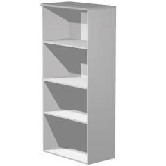 Artexport estantería alta presto abierta 3 estantes 22mm con trasera gris