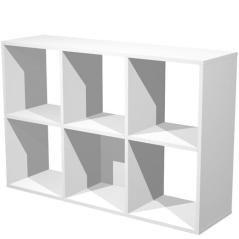 Artexport estantería 6 cubos home office 2767 blanco -desmontado-