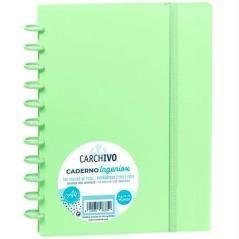 Carchivo cuaderno ingeniox pastel espiral a4 100h c/separadores extraíbles 100gr cuadrícula 5x5 tapas pp semi-rígido cierre c/go