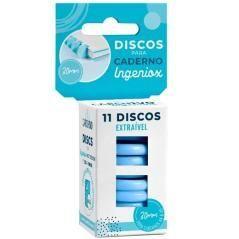 Carchivo estuche 11 discos para cuaderno ingeniox 30mm plástico azul