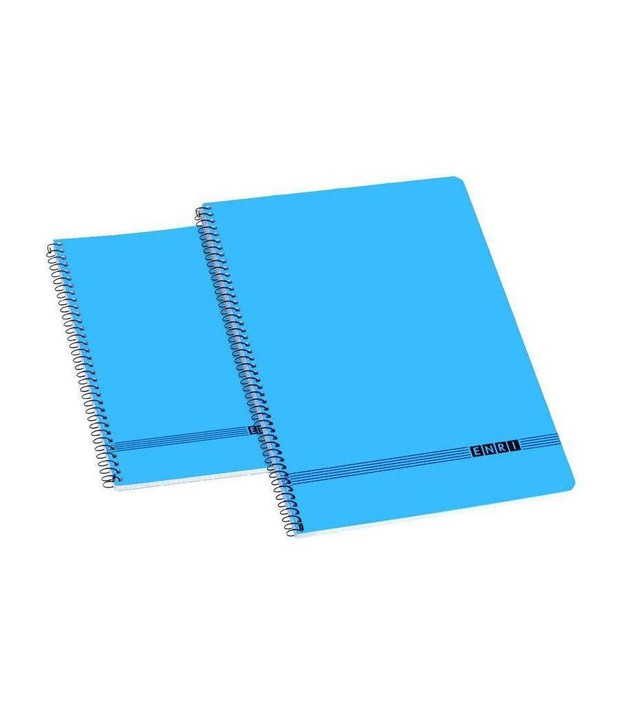 Enri cuaderno espiral oficina 80h 4x4 tapas blandas 4º azul pack 10 unidades