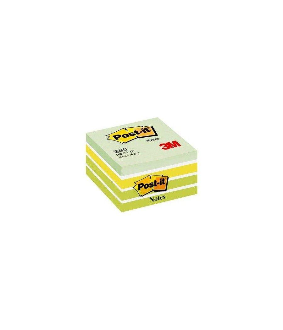 Post-it cubo de notas multicolor 5x90 hojas 76x76 tonos verde pastel