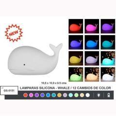 Roymart lámpara de silicona ballena 12 cambios de color